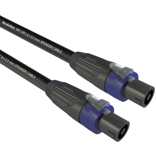 SPK44/50 - Cable haut parleur  4 x 4mm, connecteurs NLT4- 50M